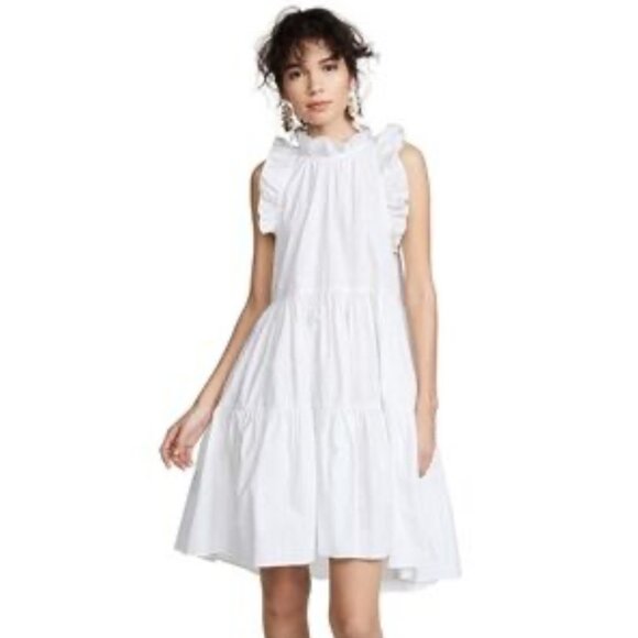 Ulla Johnson Dresses & Skirts - Ulla Johnson Tamsin Dress Women’s 4 Boho Prairie Ruffle Tiered Cotton Midi
